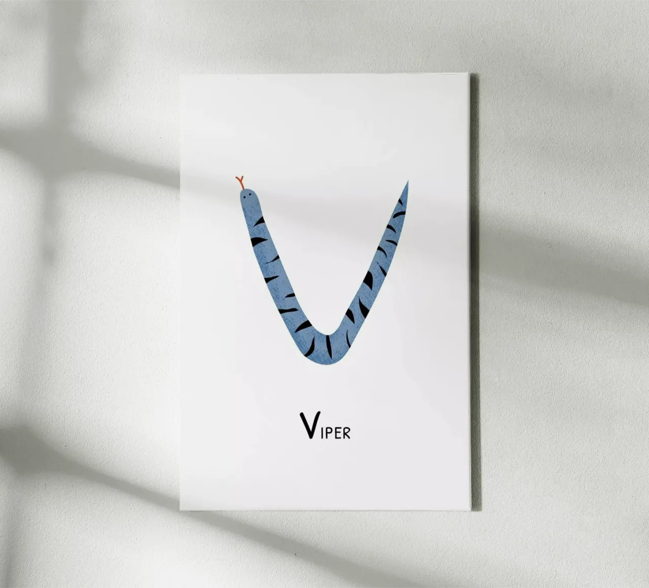 V for Viper tela con Cornice a cassetta da Little Flourishes