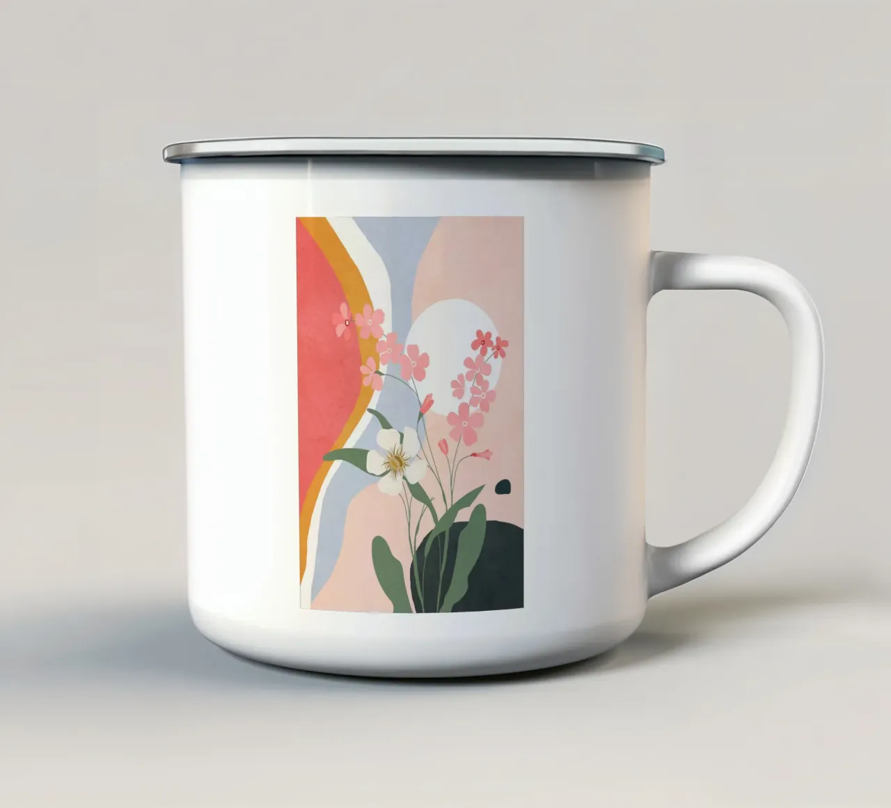 Colorful Flower Design 1 tazza in smalto da Flow Line
