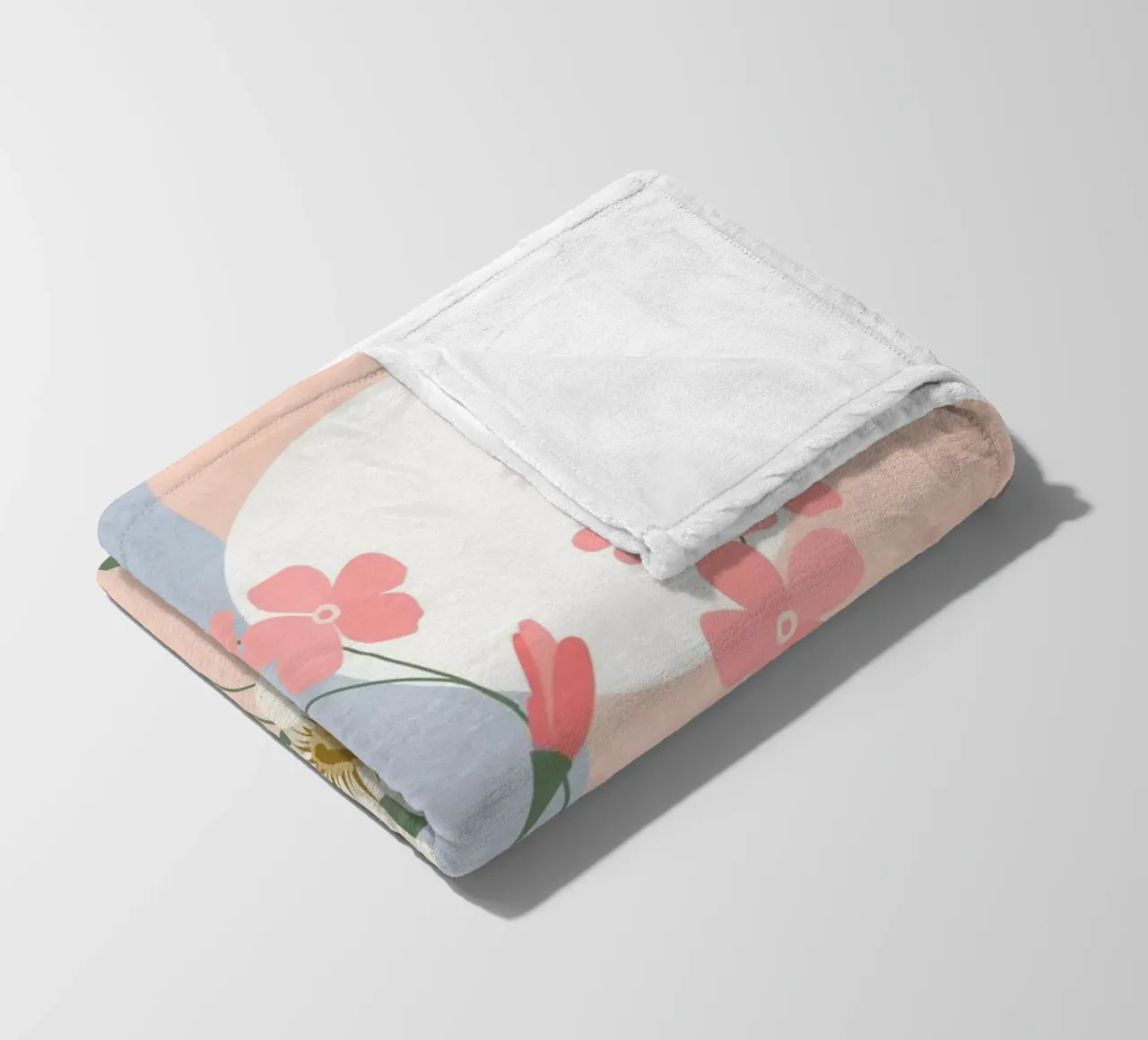 Colorful Flower Design 1 fleece blanket by Flow Line