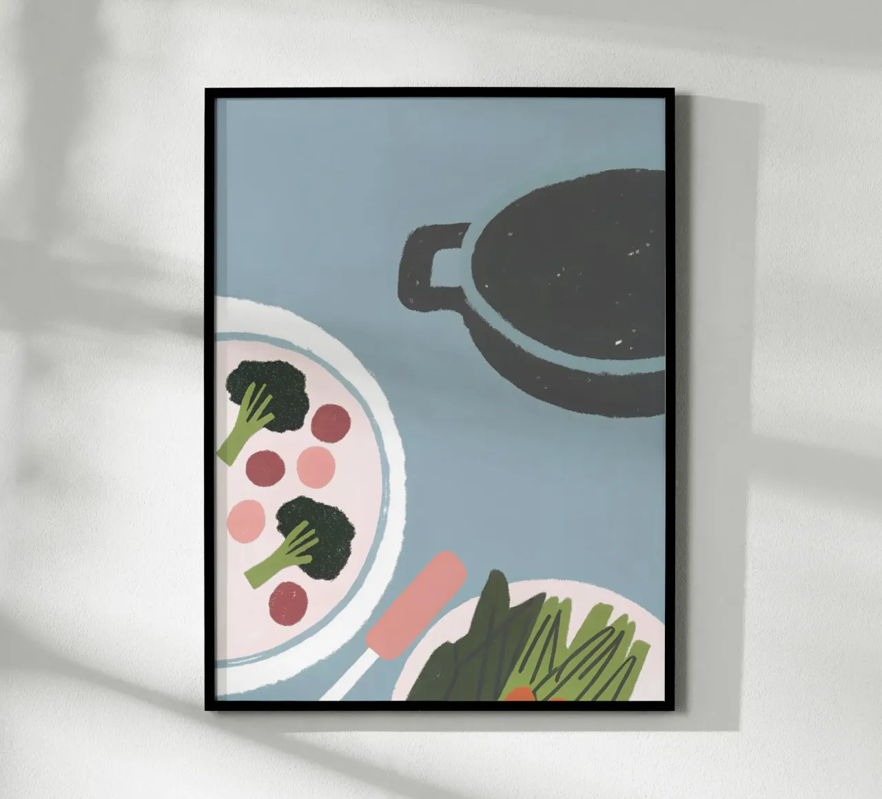 Colazione a base di verdure poster con telaio in alluminio da PERSONAL TOUCH