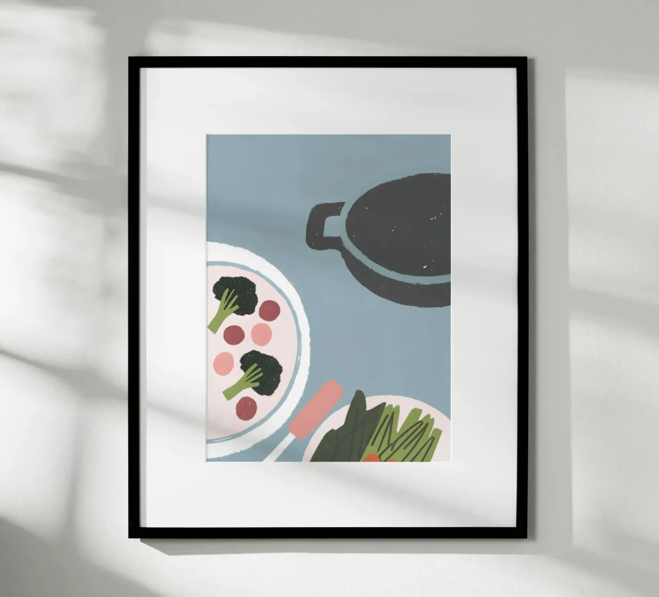 Colazione a base di verdure poster con telaio in alluminio da PERSONAL TOUCH