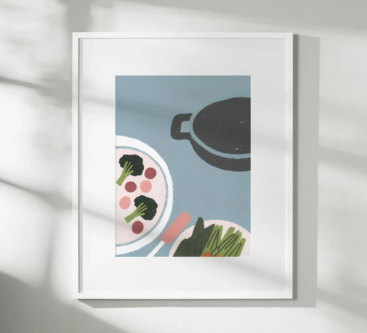Colazione a base di verdure poster con telaio in alluminio da PERSONAL TOUCH