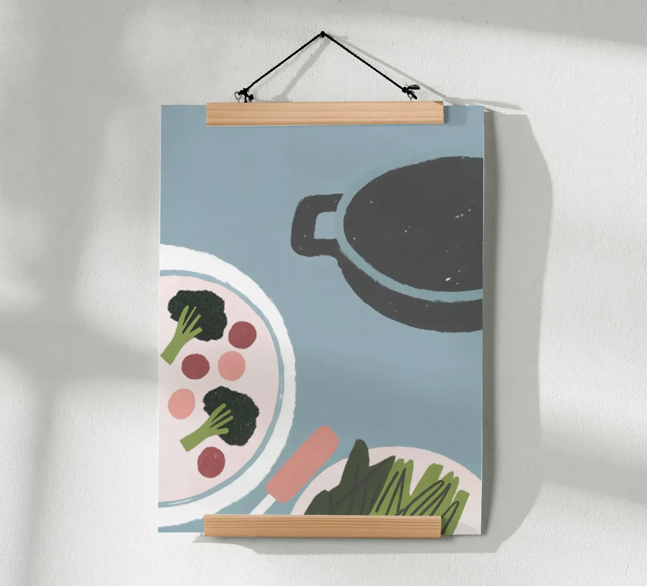 Colazione a base di verdure poster con telaio in alluminio da PERSONAL TOUCH