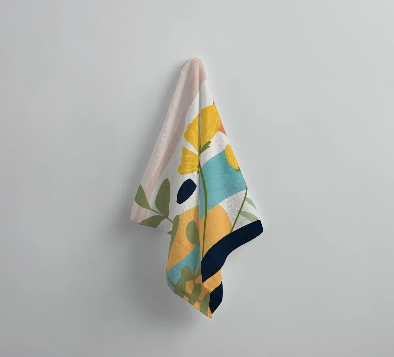 Colorful Flower Design 2 towel by Flow Line