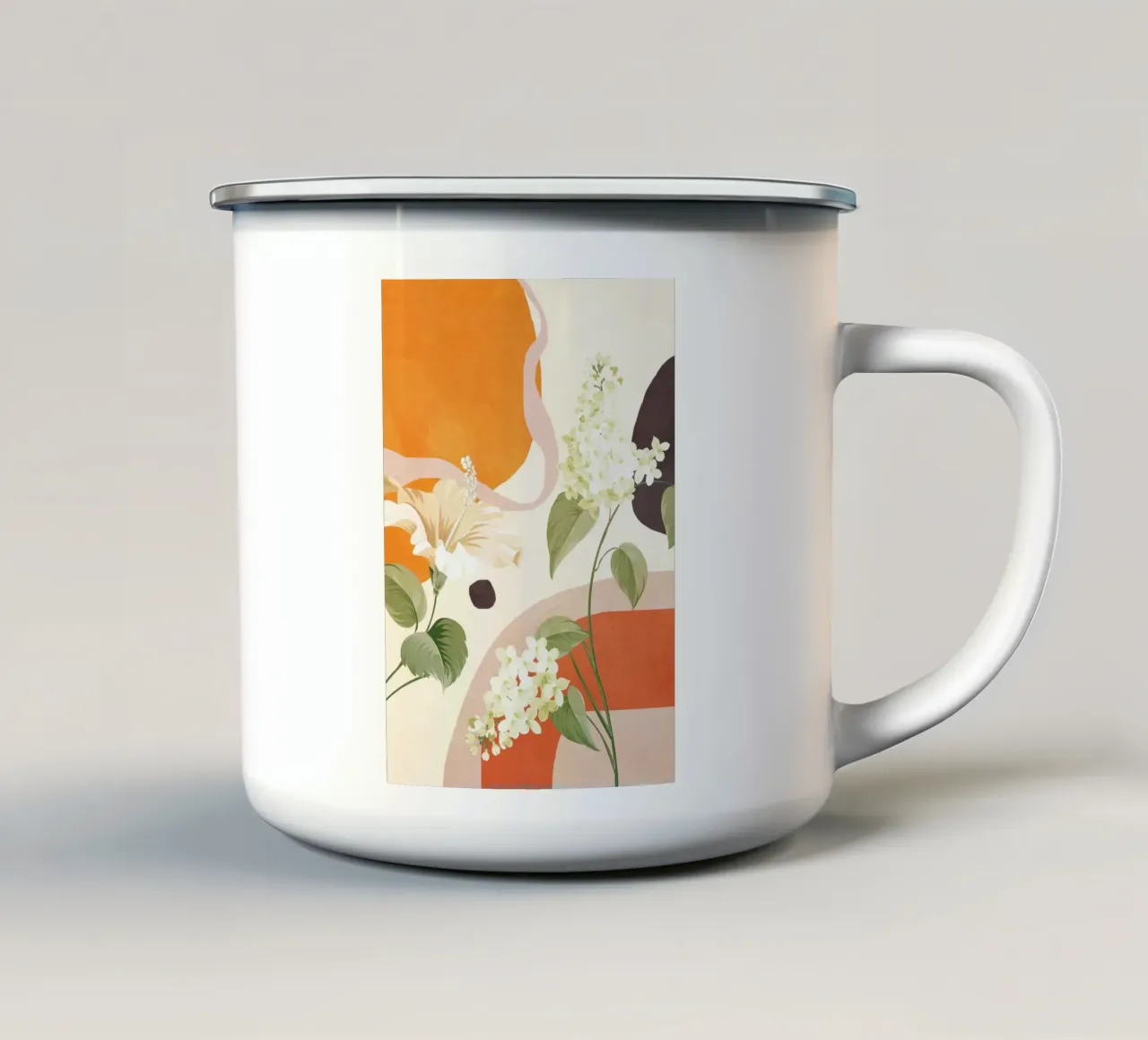 Colorful Flower Design 3 tazza in smalto da Flow Line