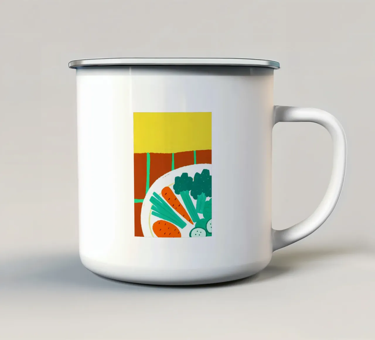 Carote e broccoli tazza in smalto da PERSONAL TOUCH