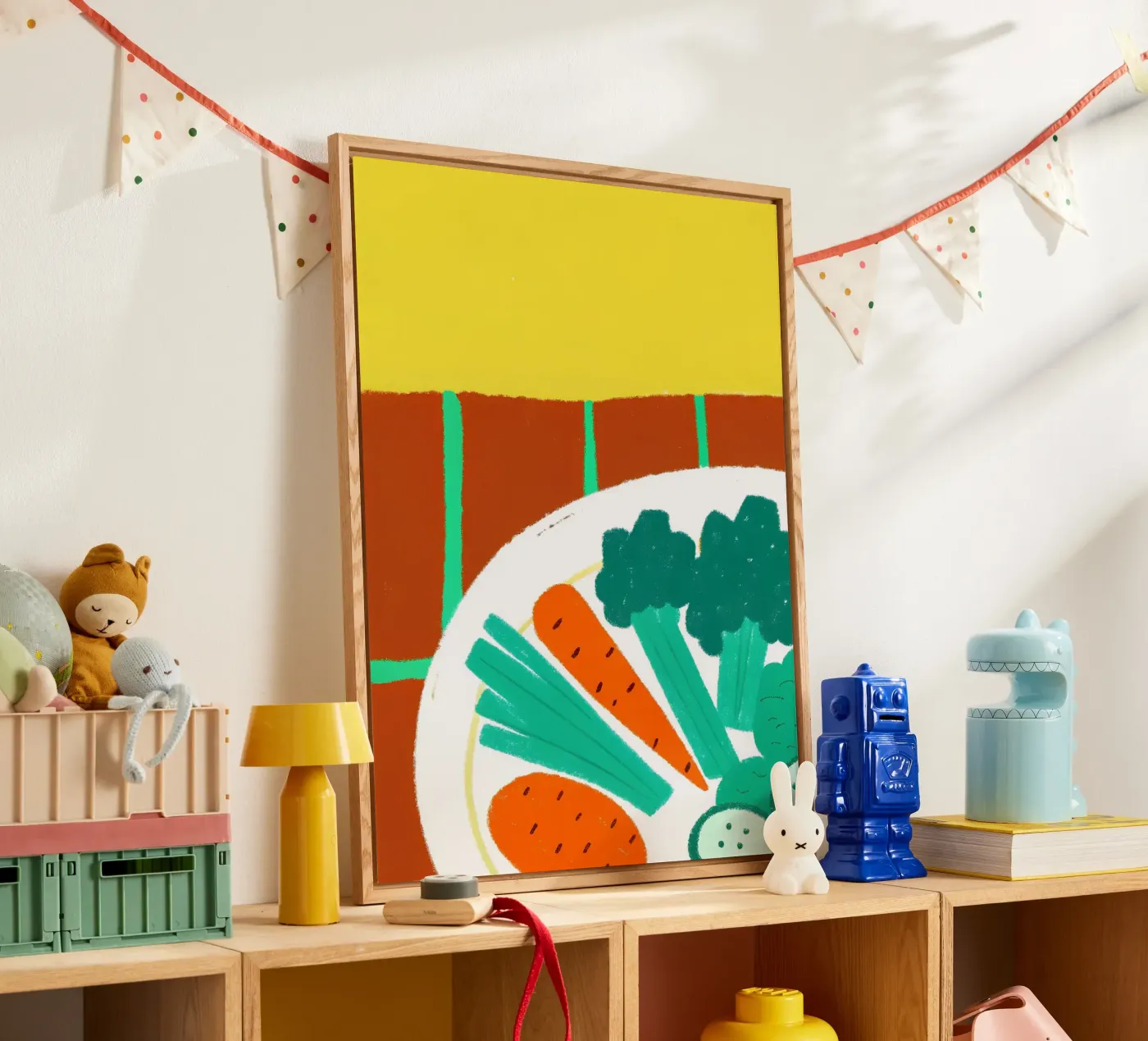 Möhren und Brokkoli Acryl-Glas von PERSONAL TOUCH