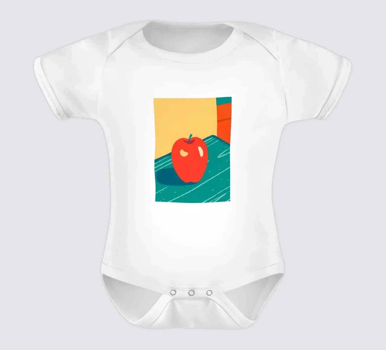 Roter Apfel Obst Kurzarm Babybody von PERSONAL TOUCH