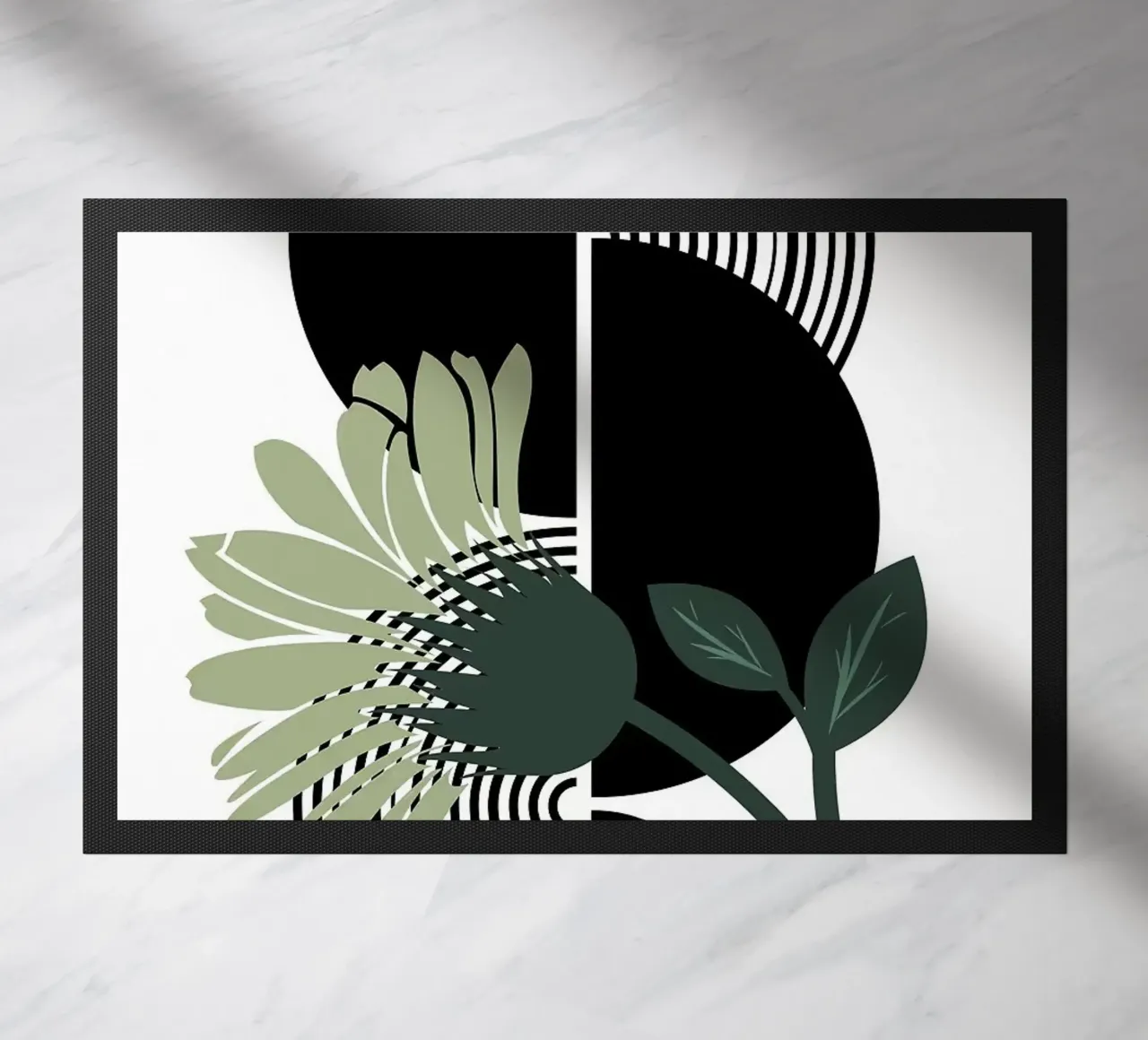 fiore forme geometriche metà simmetria zerbino da Kirsten C Nolan