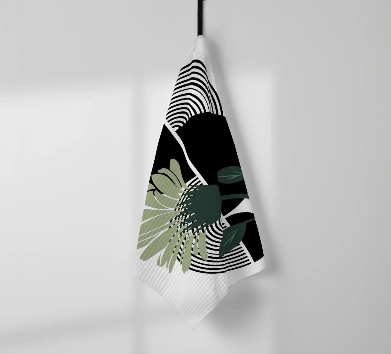 fiore forme geometriche metà simmetria canovaccio da cucina da Kirsten C Nolan