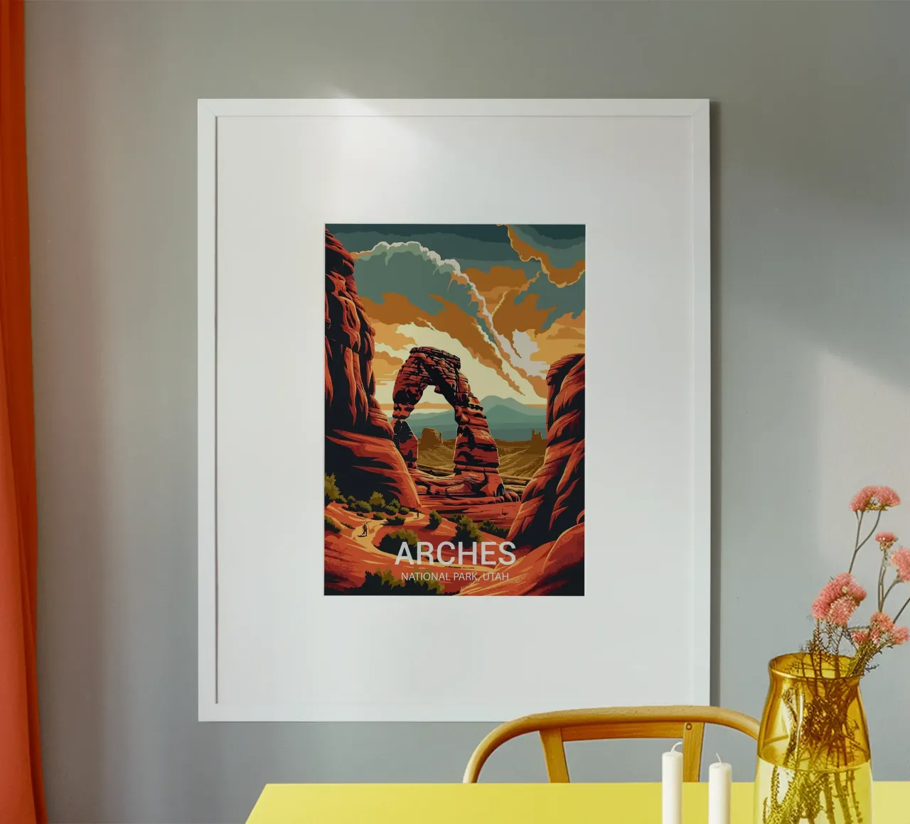 rock formations arches national park Utah poster by Kirsten C Nolan