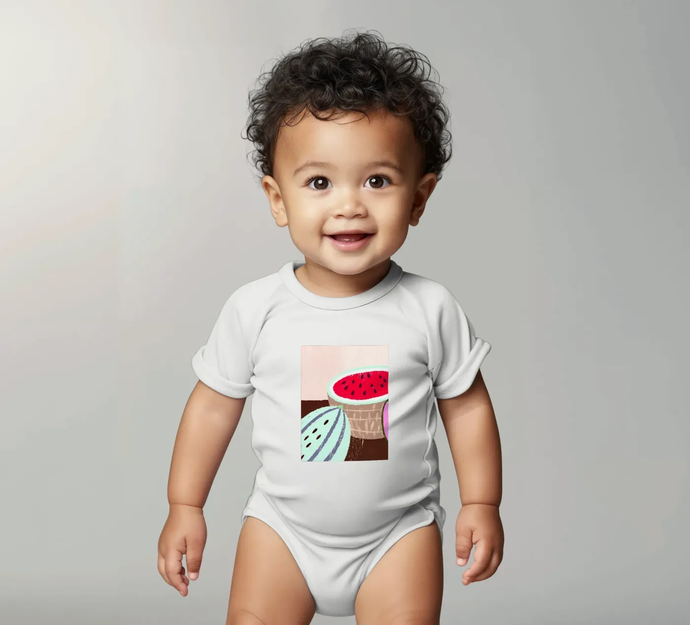Watermelon Fruit Kurzarm Babybody von PERSONAL TOUCH