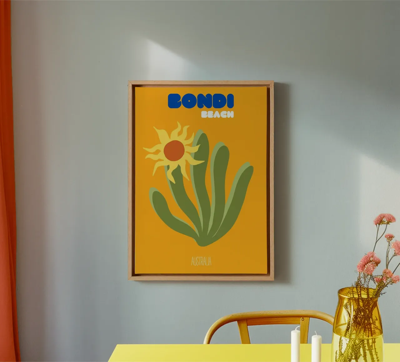 zonnebloem abstract grafisch canvas met Baklijst van James Isaac Jackson