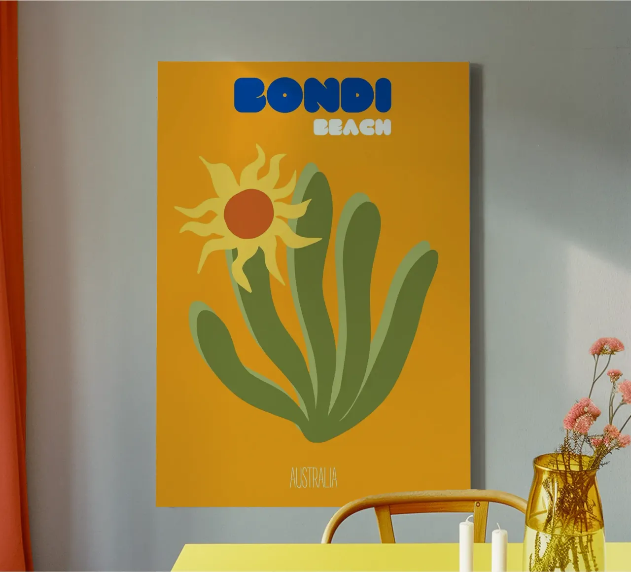 zonnebloem abstract grafisch canvas met Baklijst van James Isaac Jackson