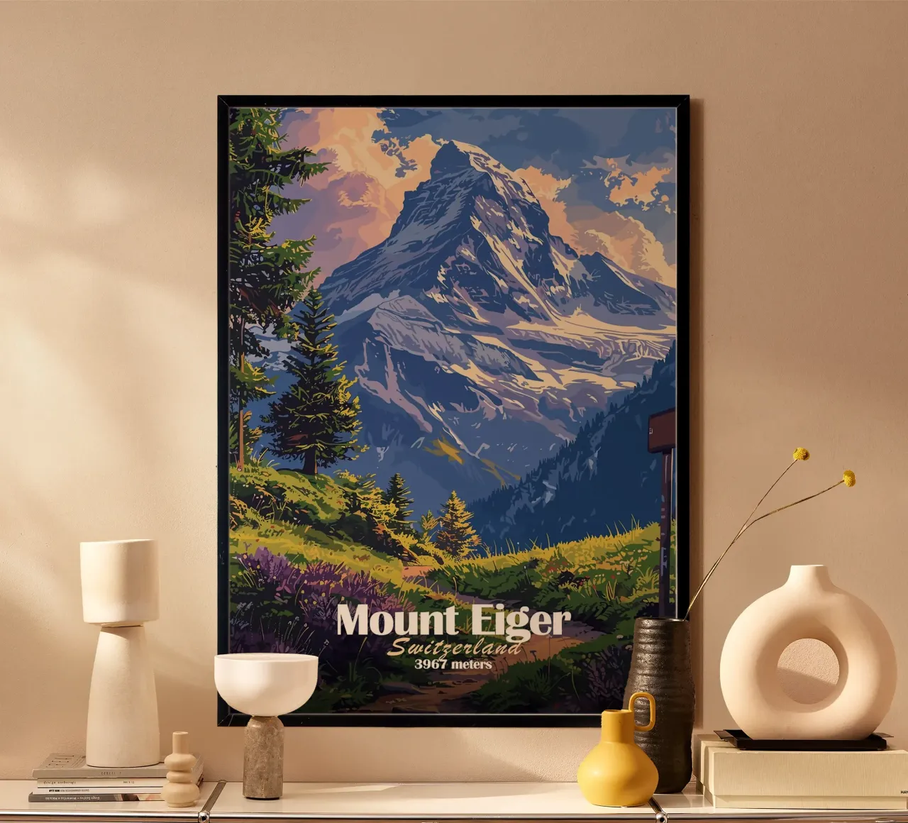 berg eiger schweiz weg Poster von James Isaac Jackson