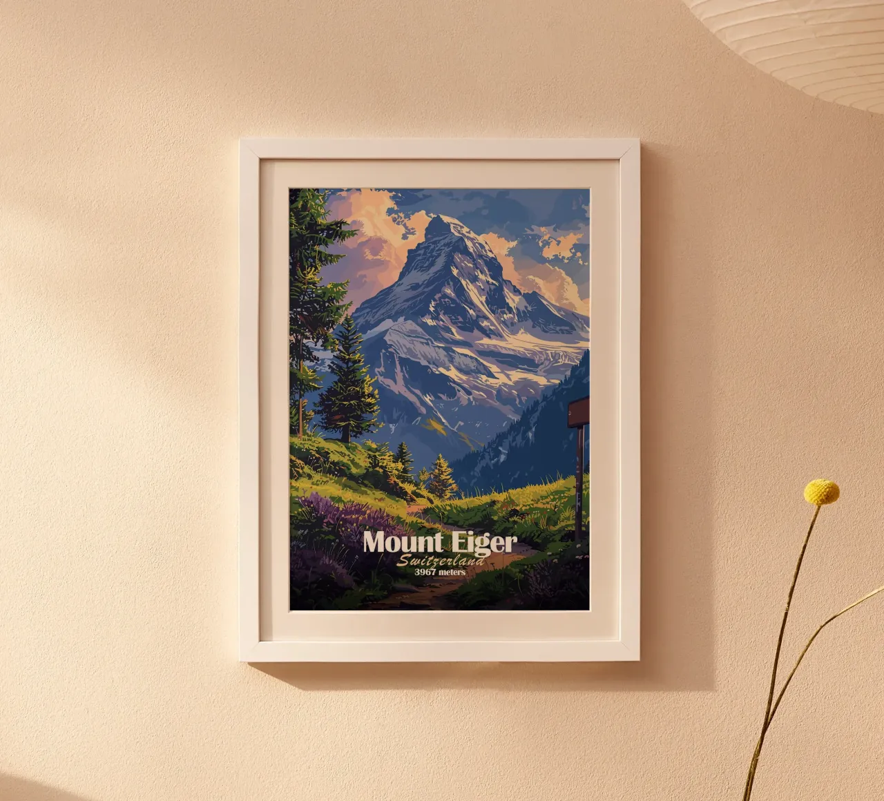 berg eiger schweiz weg Poster von James Isaac Jackson