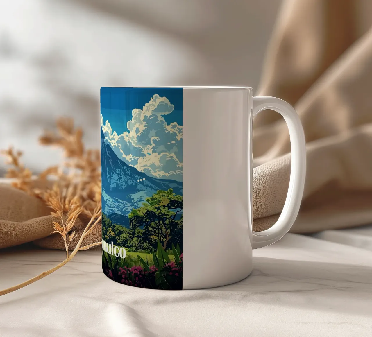 volcano mountain clouds sky ceramic mug by James Isaac Jackson