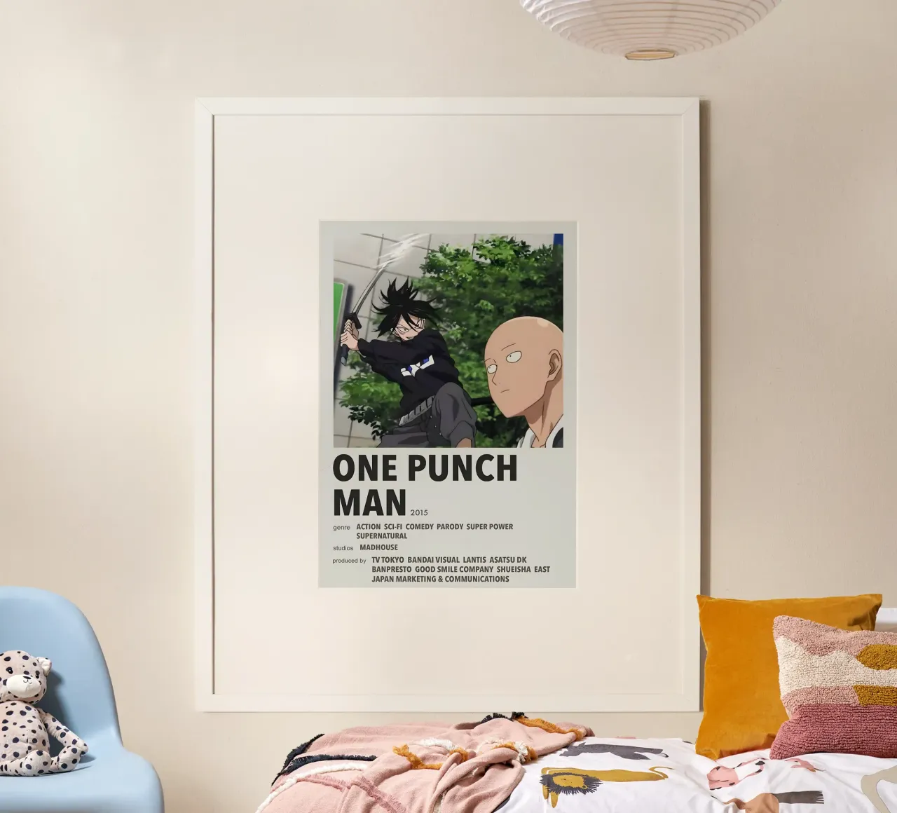 ONE PUNCH MAN  2015 poster con telaio in alluminio da Totoya