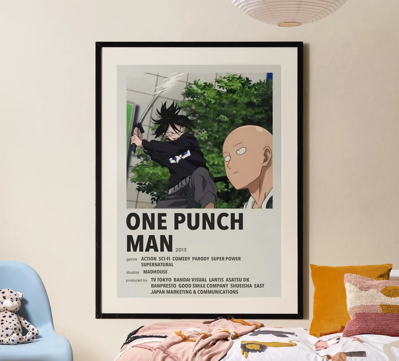 ONE PUNCH MAN  2015 poster con telaio in alluminio da Totoya