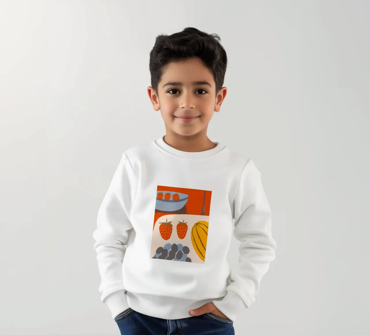 Strawberry Fruits kids sweatshirt by PERSONAL TOUCH