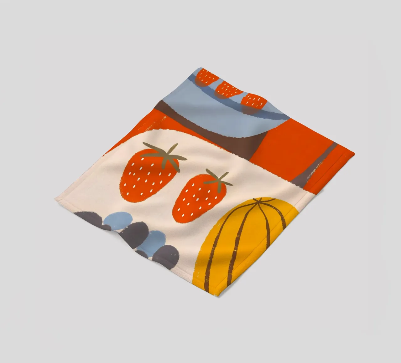 Strawberry Fruits fleece blanket by PERSONAL TOUCH