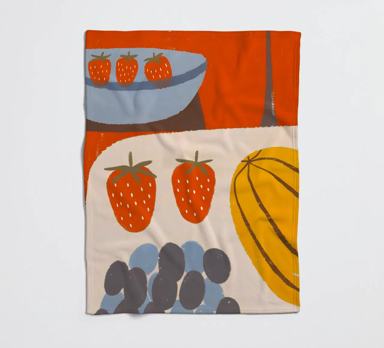 Strawberry Fruits fleece blanket by PERSONAL TOUCH