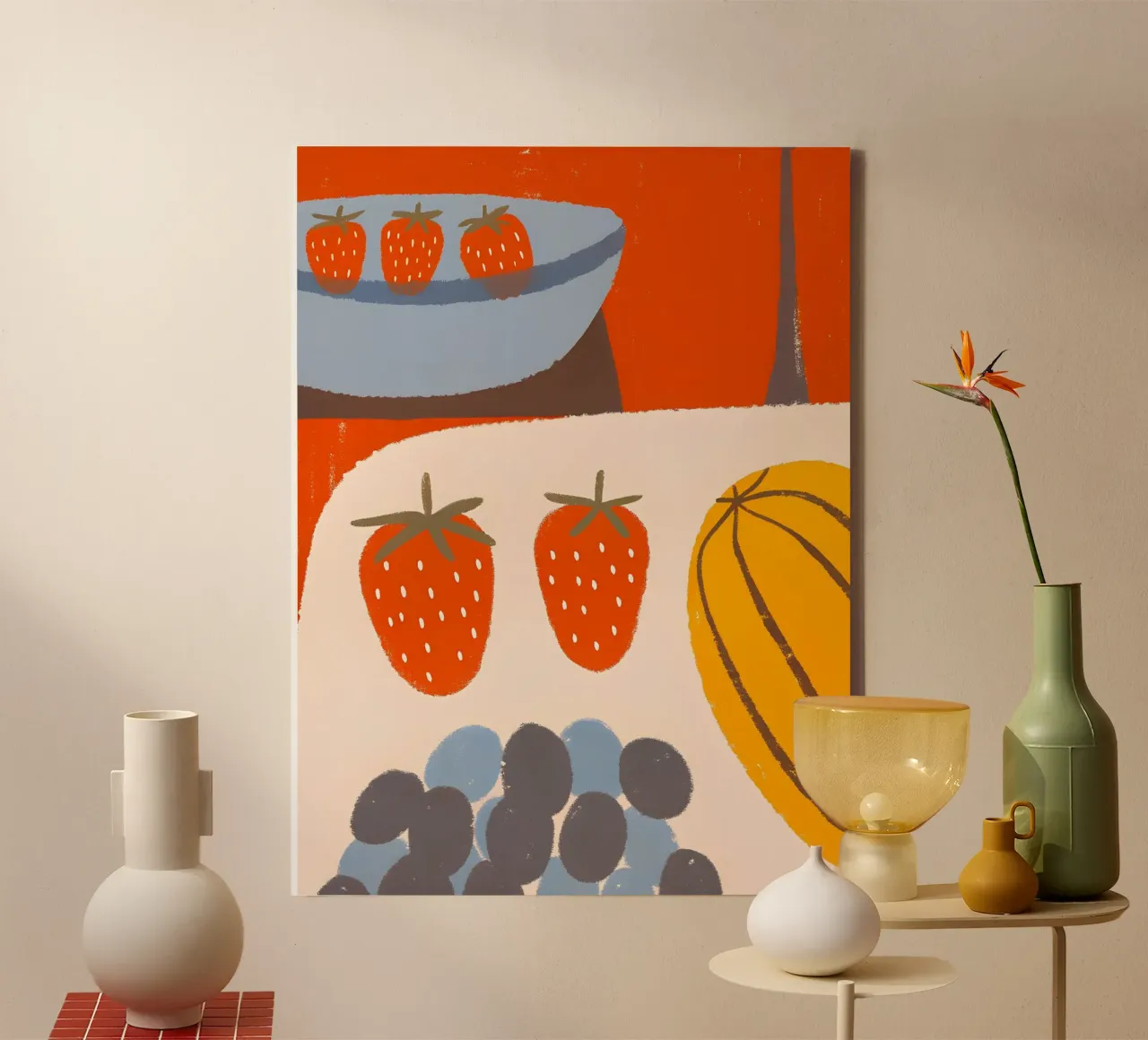 Strawberry Fruits canvas by PERSONAL TOUCH