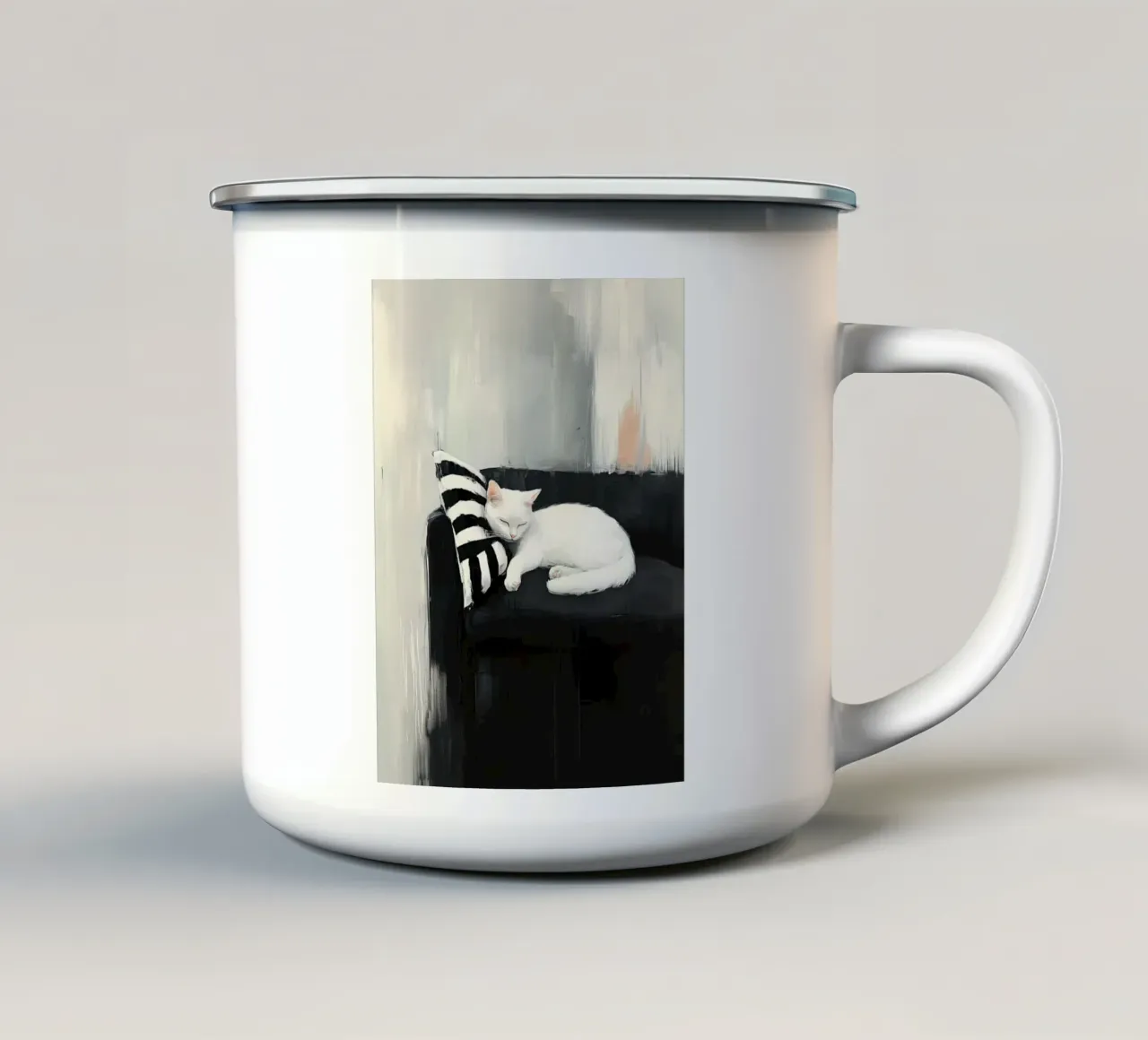 Sogni di gatti gentili tazza in smalto da Carinaprint