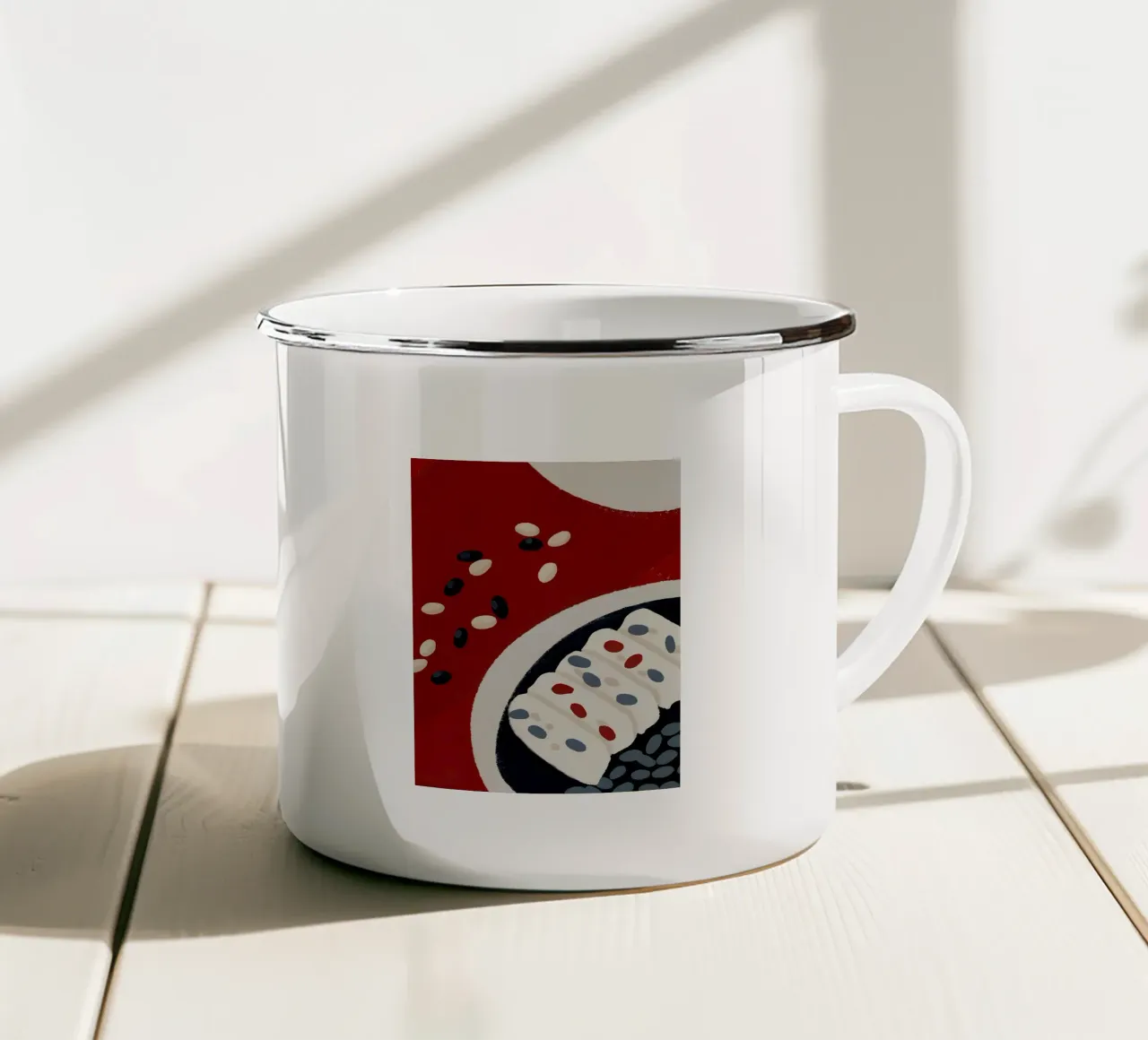 Fagioli rossi tazza in smalto da PERSONAL TOUCH