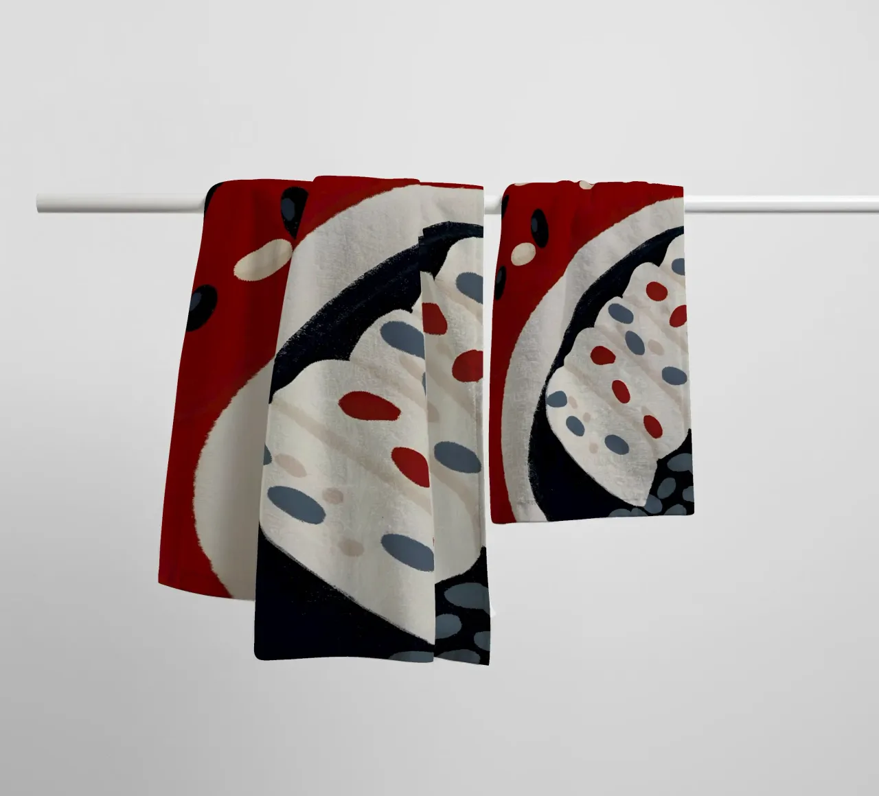 Red Beans towel by PERSONAL TOUCH