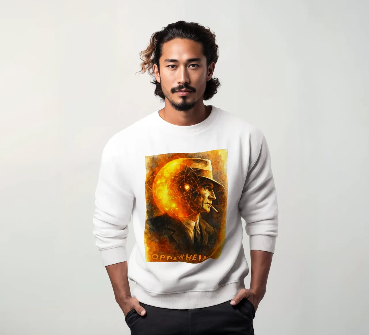 oppenheimer repainting imagination reproduction sweatshirt by SIQAYA