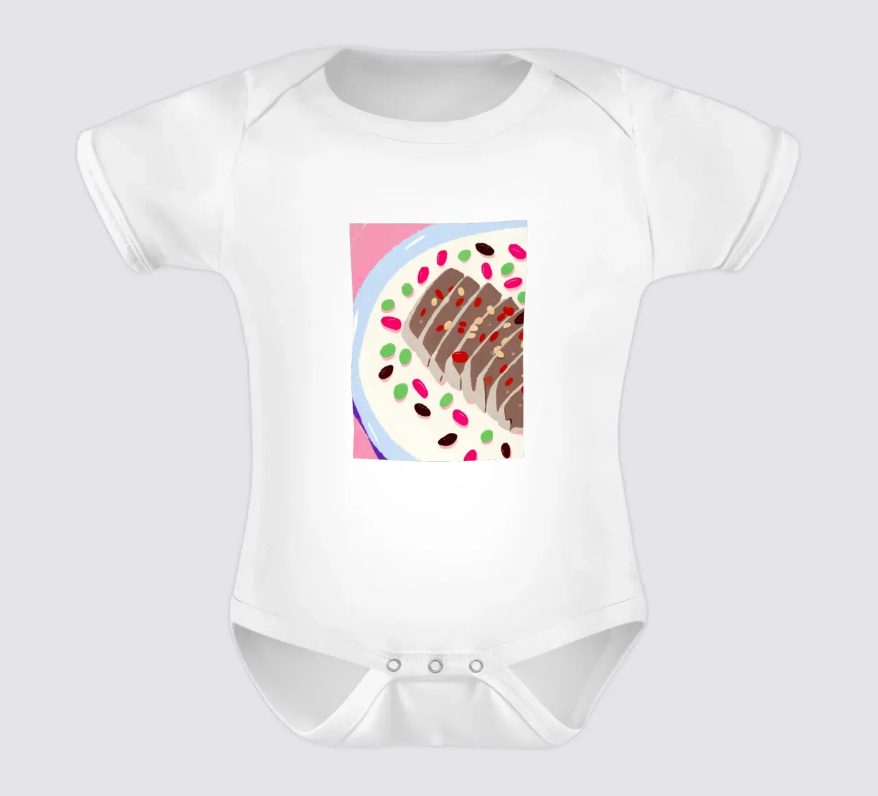 Pane al cioccolato body neonato maniche corte da PERSONAL TOUCH