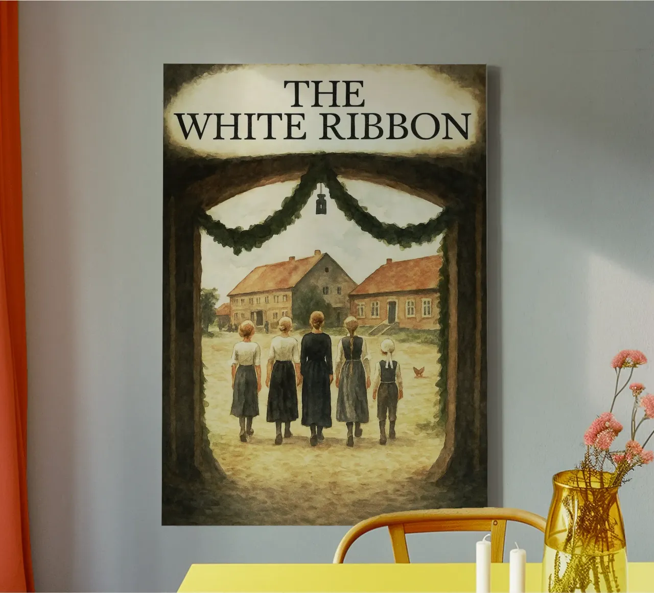 l'imagination des repeints au ruban blanc toile avec Caisse américaine de SIQAYA