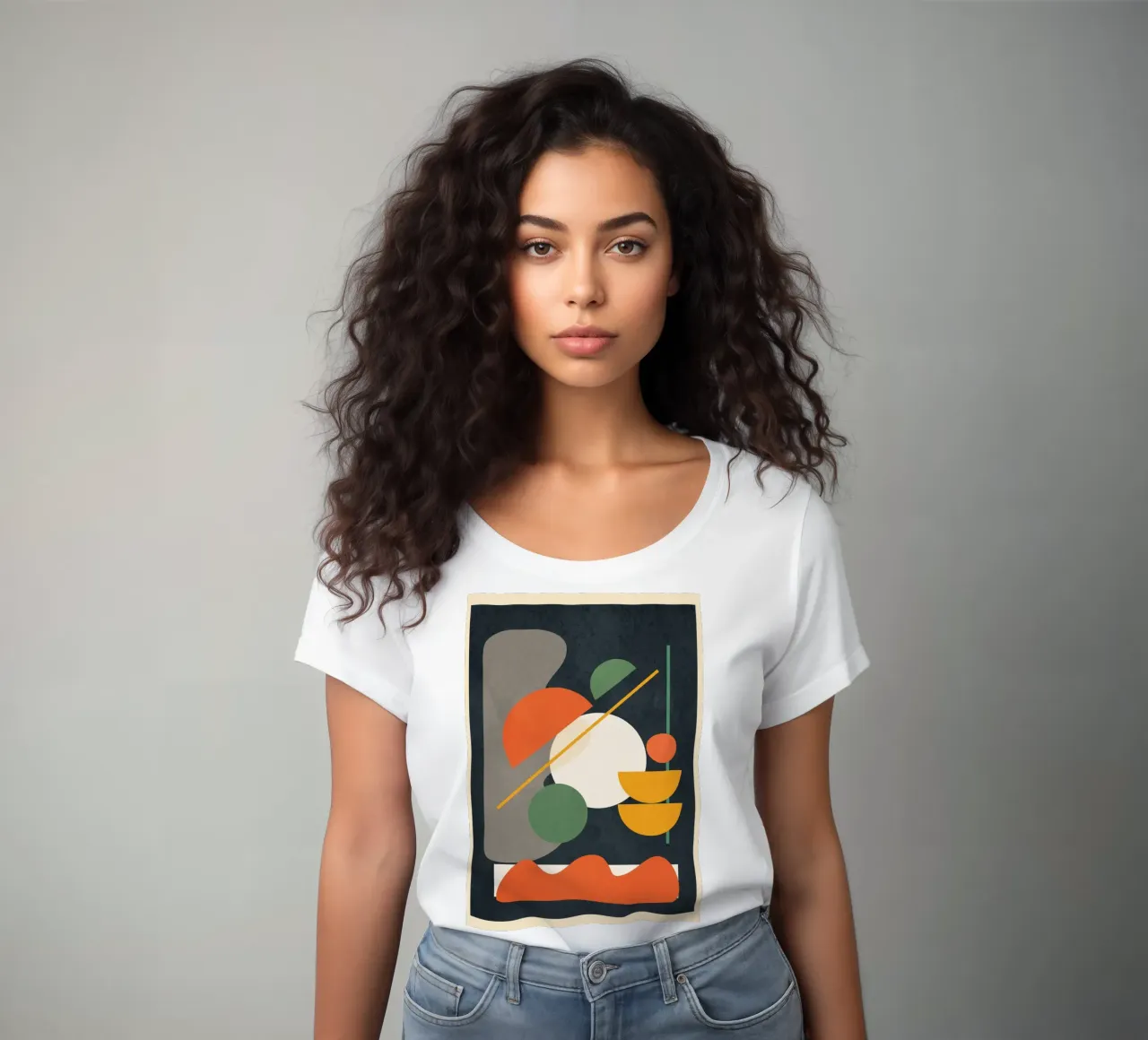 Abstract Shape Setting 01 t-shirt ajusté pour femmes de Flow Line
