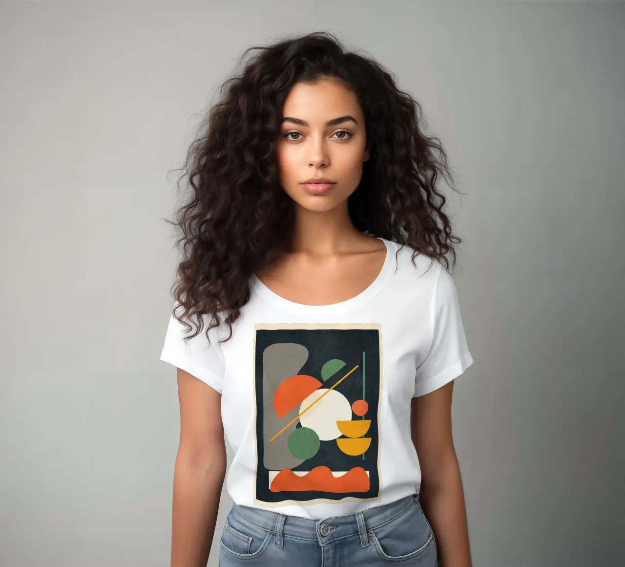 Abstract Shape Setting 01 t-shirt da donna da Flow Line