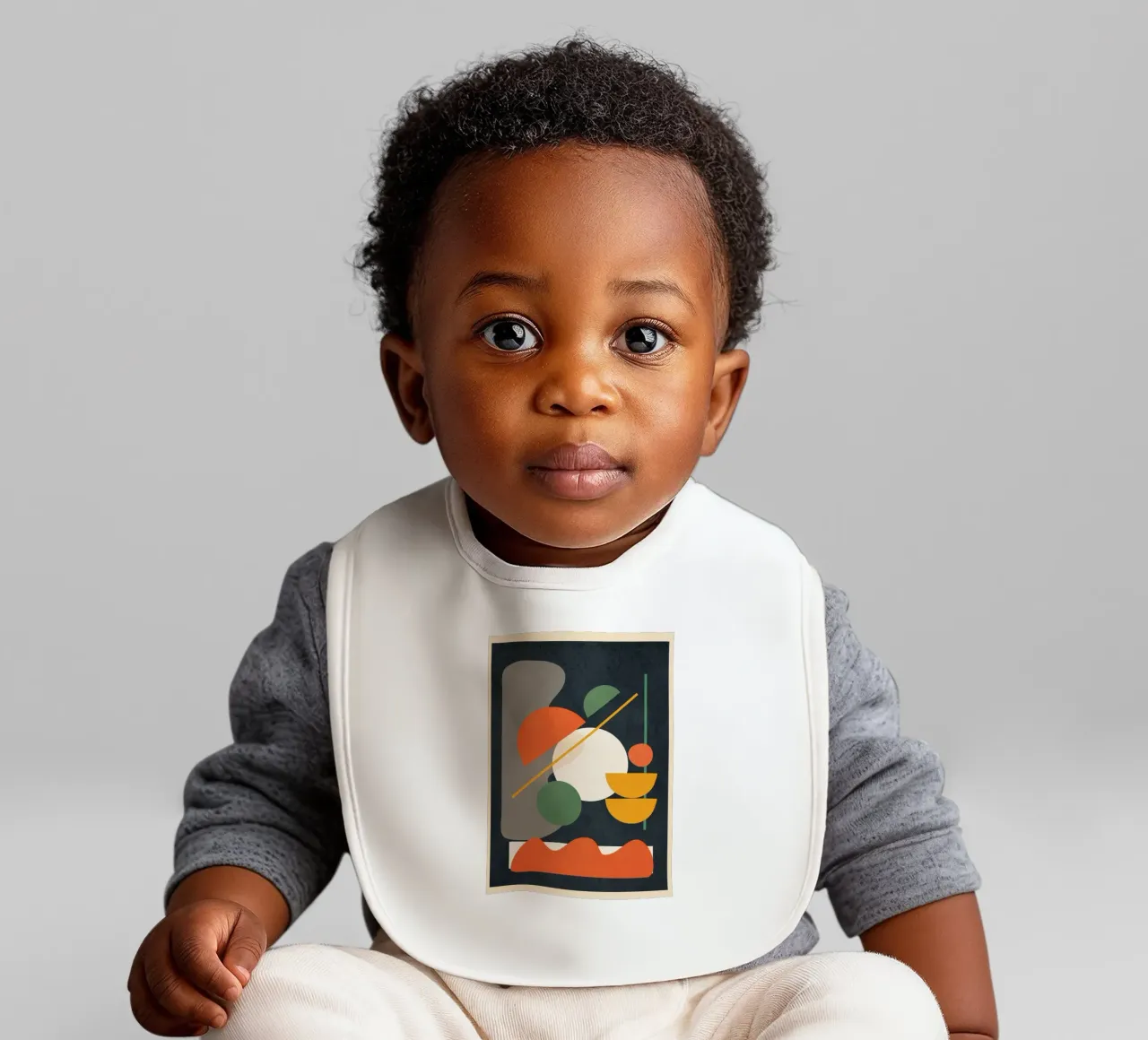 Abstract Shape Setting 01 baby bib by Flow Line