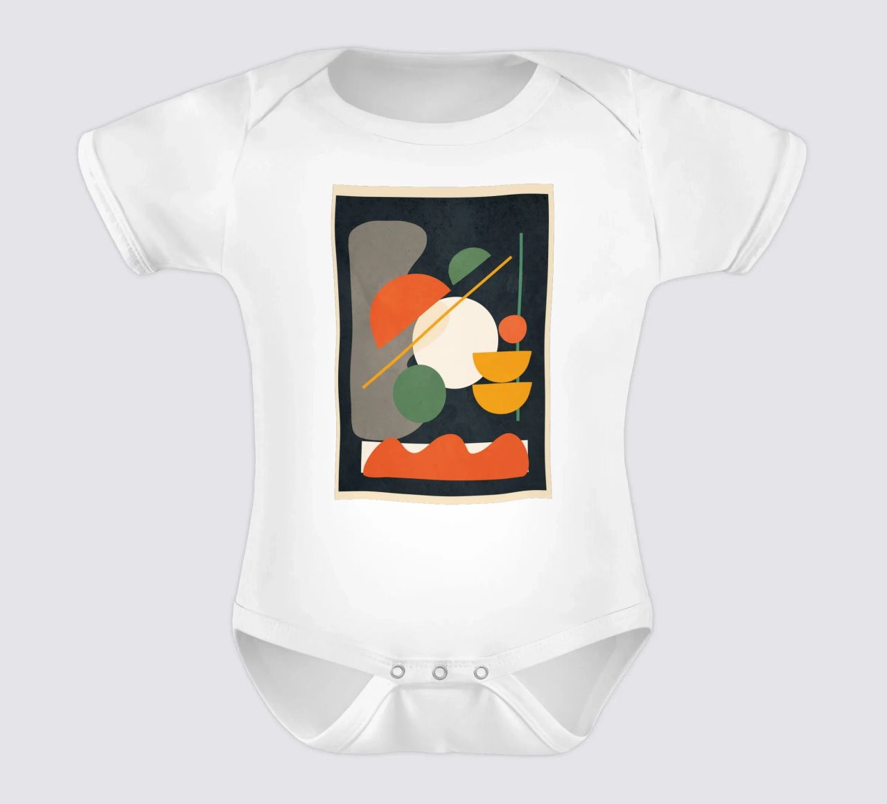 Abstract Shape Setting 01 body neonato maniche corte da Flow Line