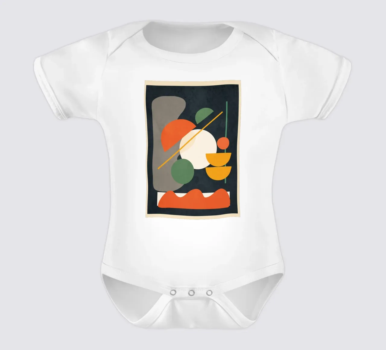 Abstract Shape Setting 01 Kurzarm Babybody von Flow Line