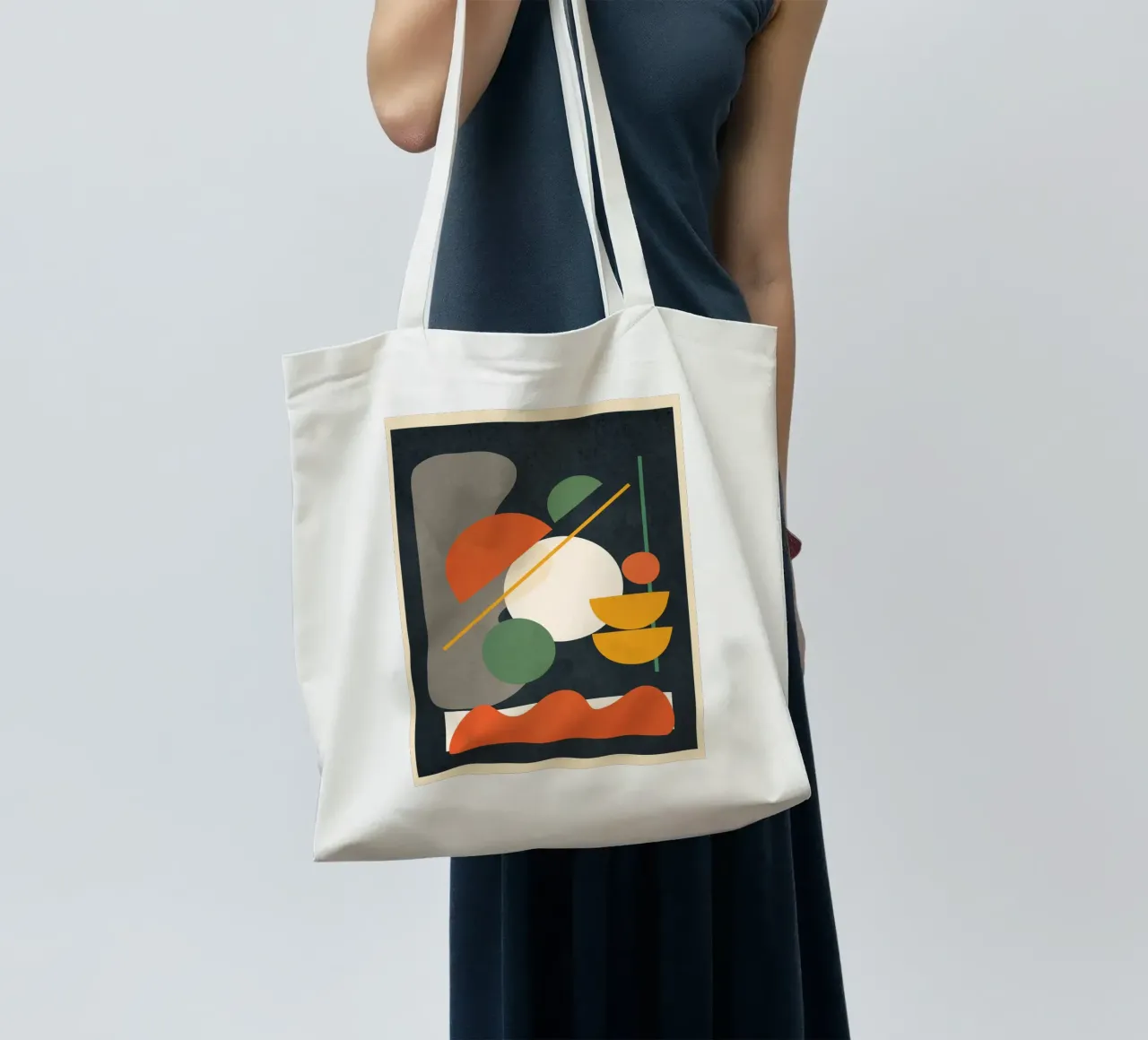 Abstract Shape Setting 01 borsa in juta da Flow Line