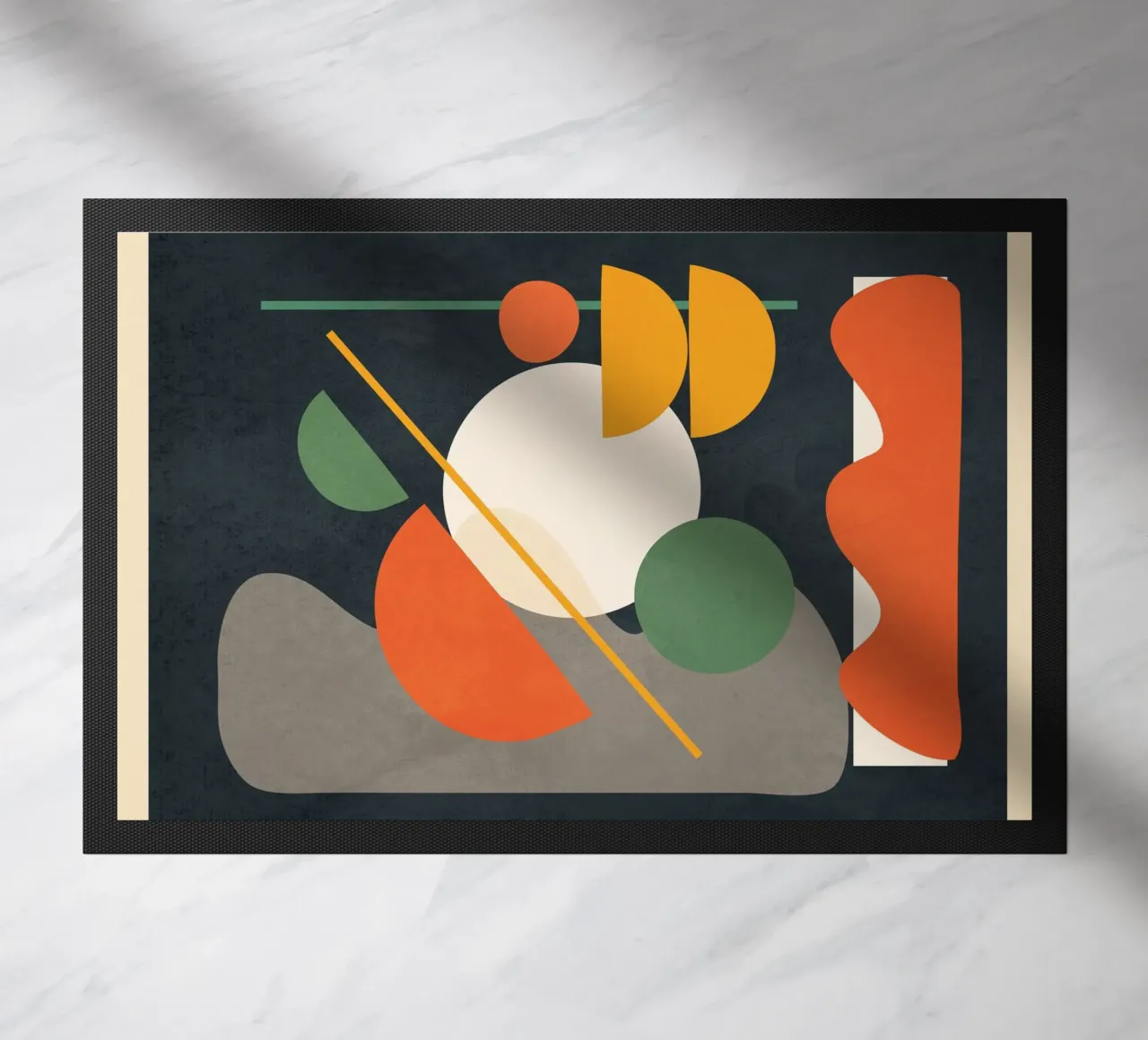 Abstract Shape Setting 01 paillasson de Flow Line