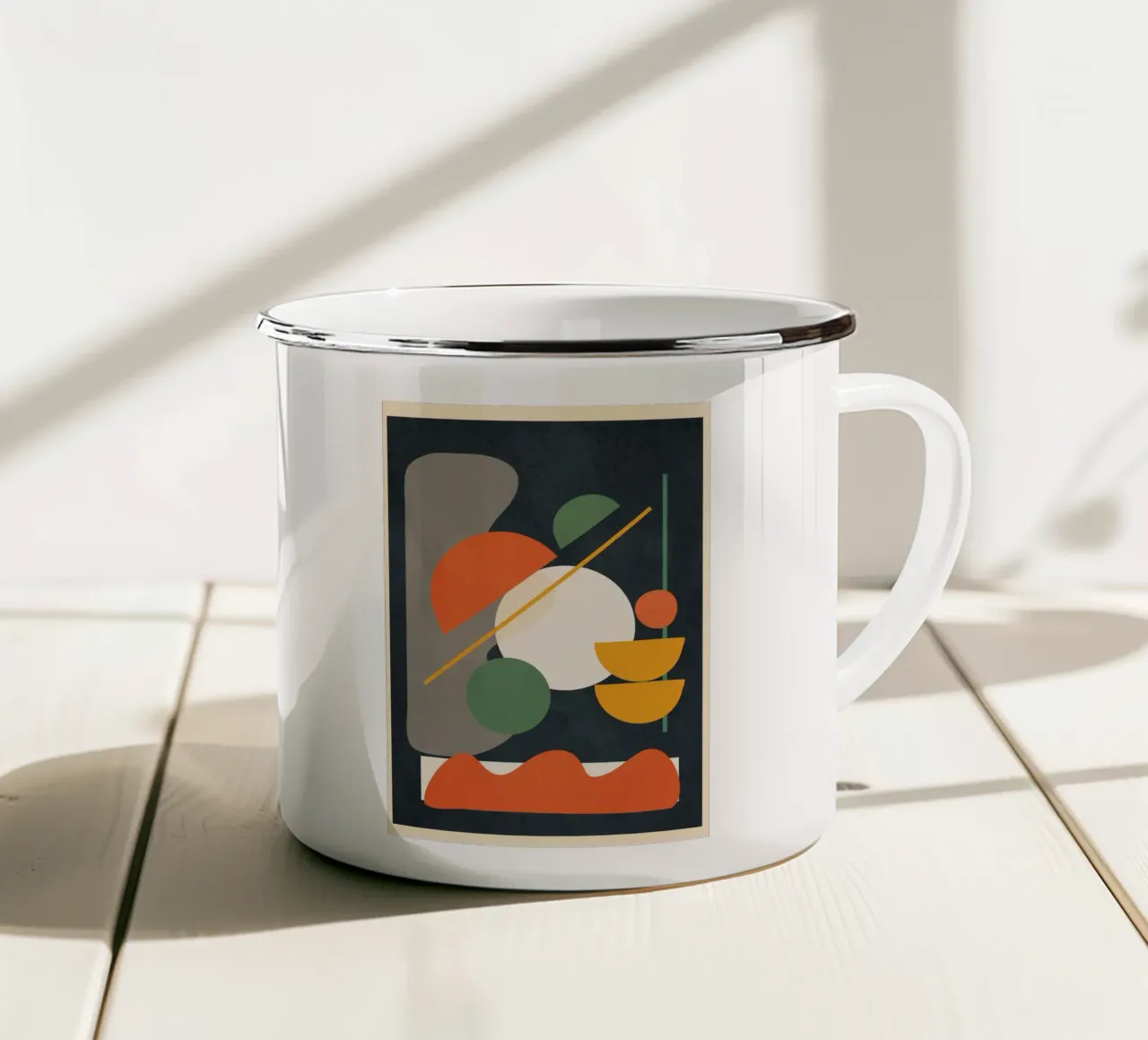 Abstract Shape Setting 01 emaille mok van Flow Line