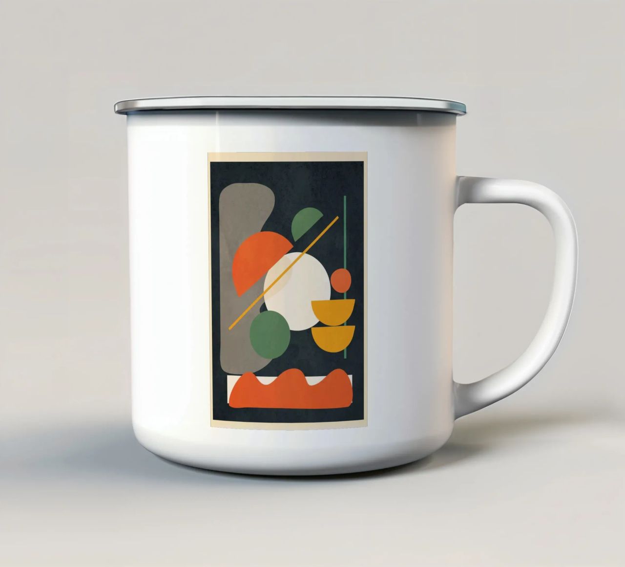 Abstract Shape Setting 01 tazza in smalto da Flow Line