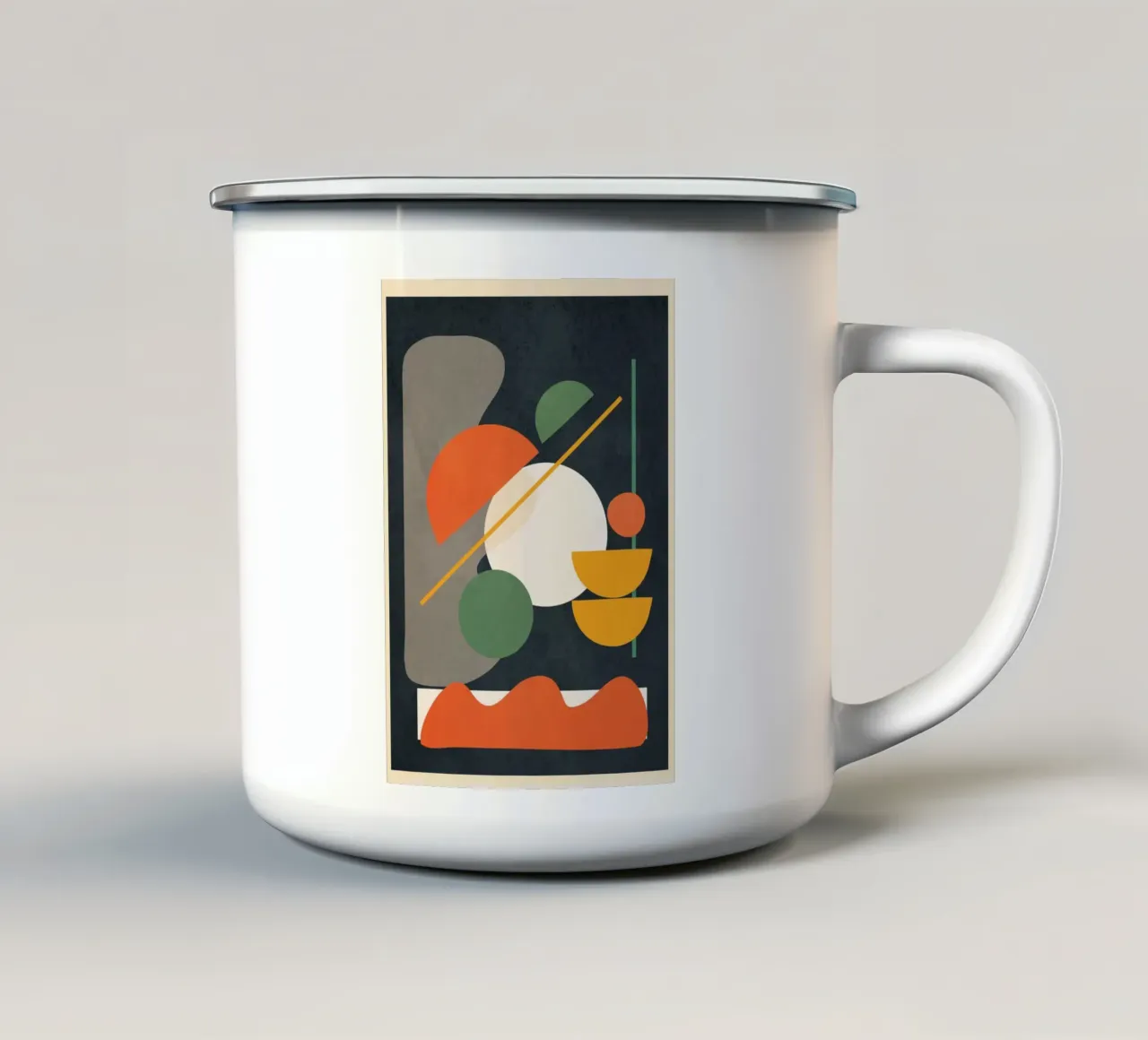 Abstract Shape Setting 01 emaille mok van Flow Line