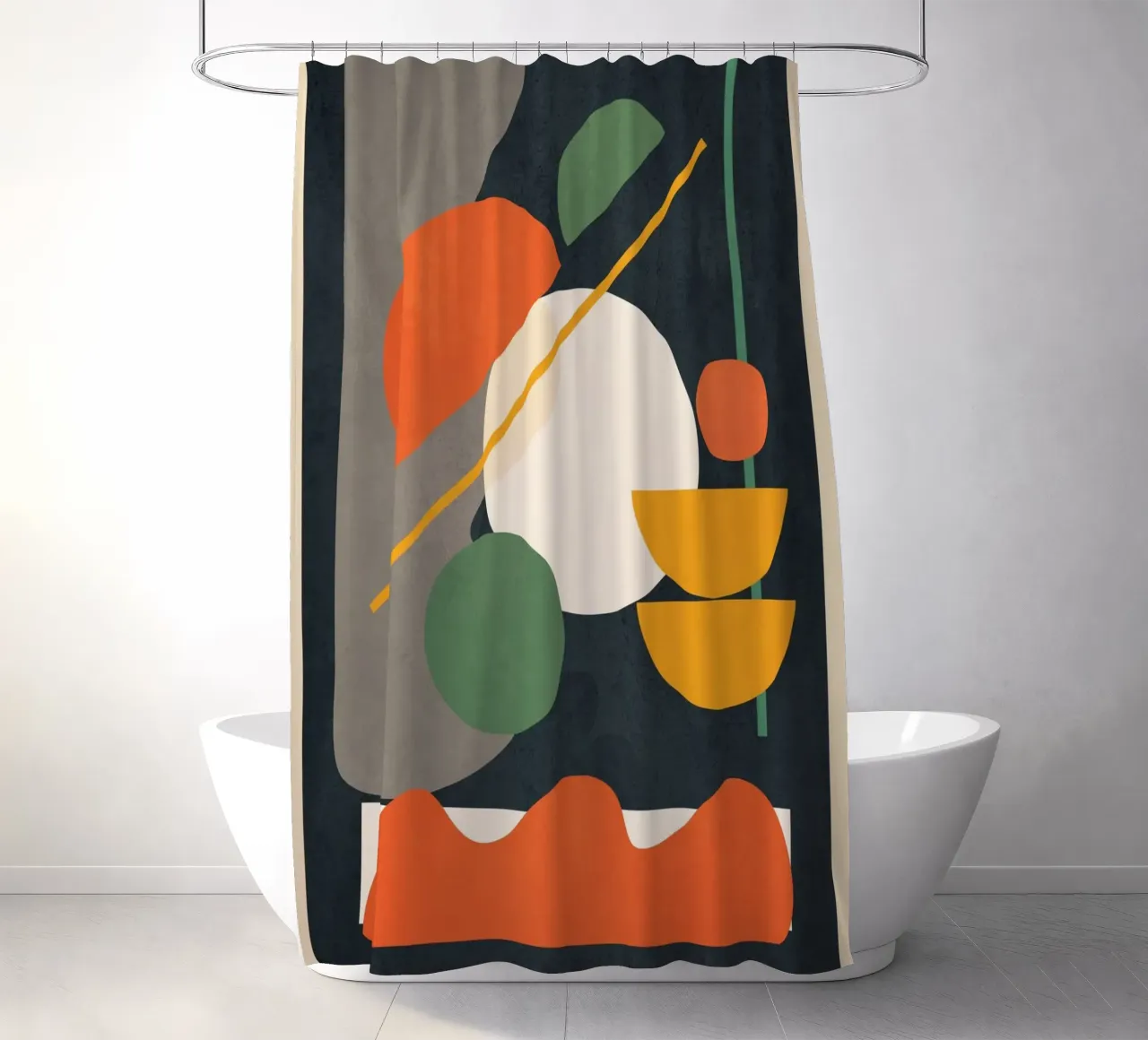 Abstract Shape Setting 01 Duschvorhang von Flow Line