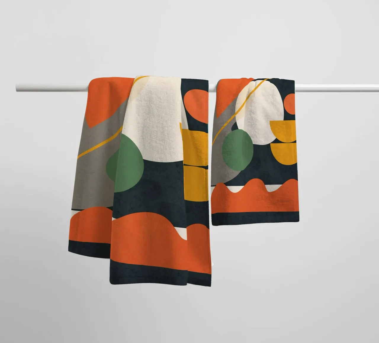 Abstract Shape Setting 01 serviette de bain de Flow Line