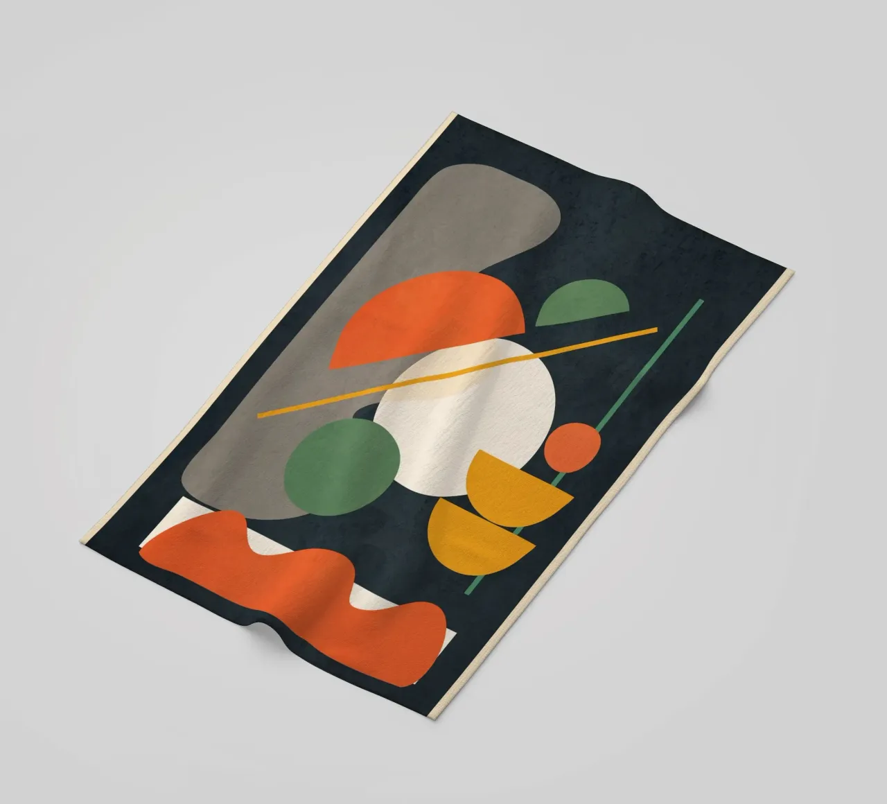 Abstract Shape Setting 01 Strandtuch von Flow Line
