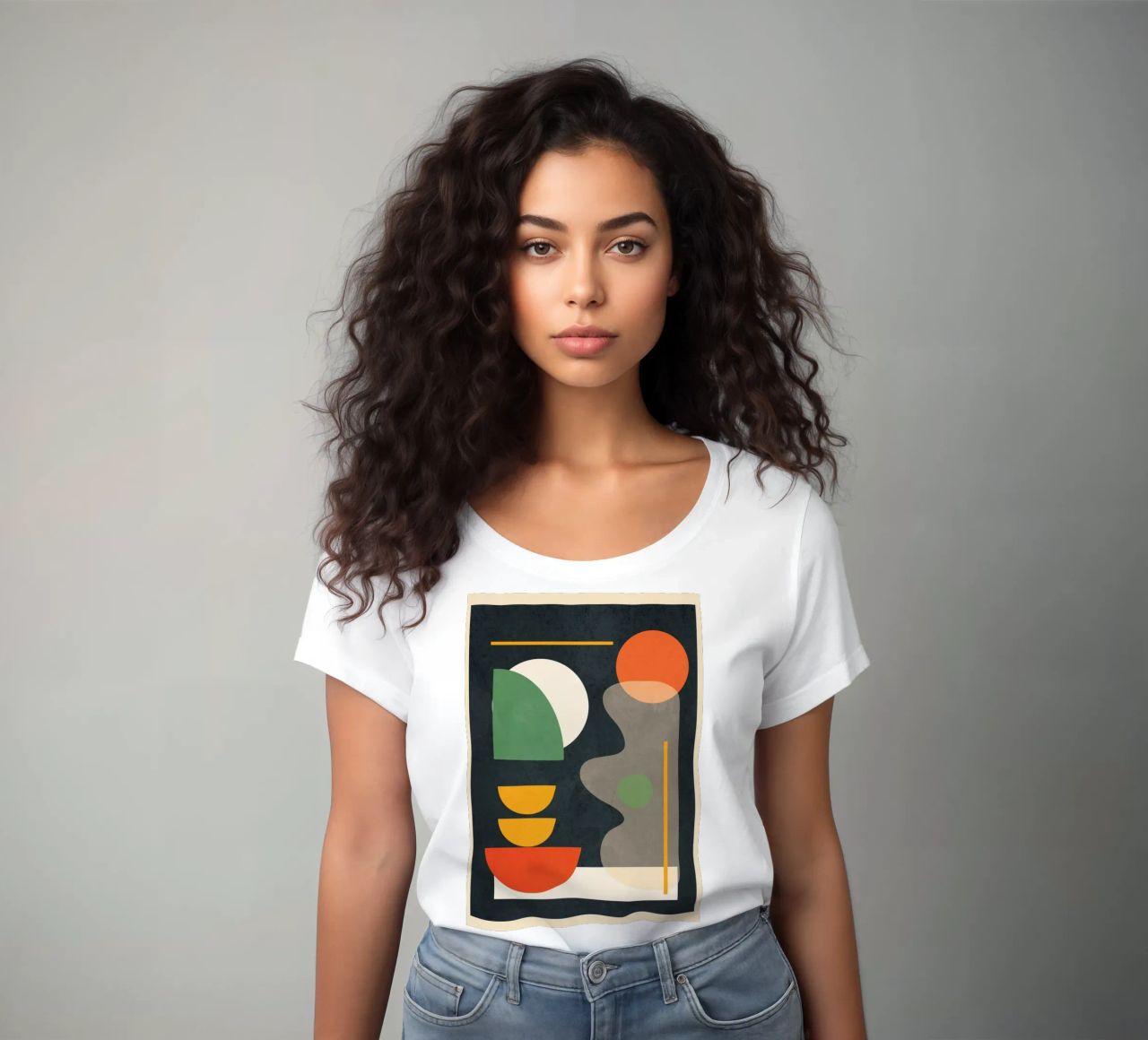 Abstract Shape Setting 02 t-shirt da donna da Flow Line