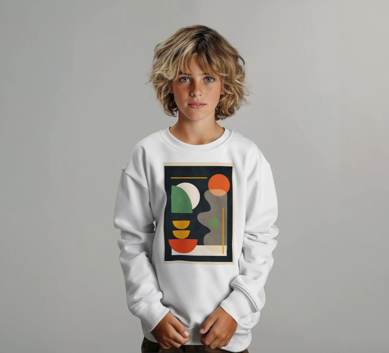 Abstract Shape Setting 02 felpa bambino da Flow Line