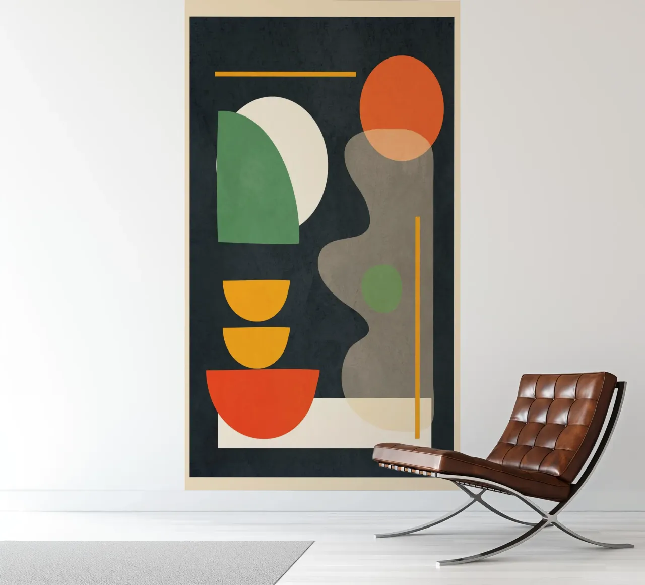 Abstract Shape Setting 02 fotobehang van Flow Line