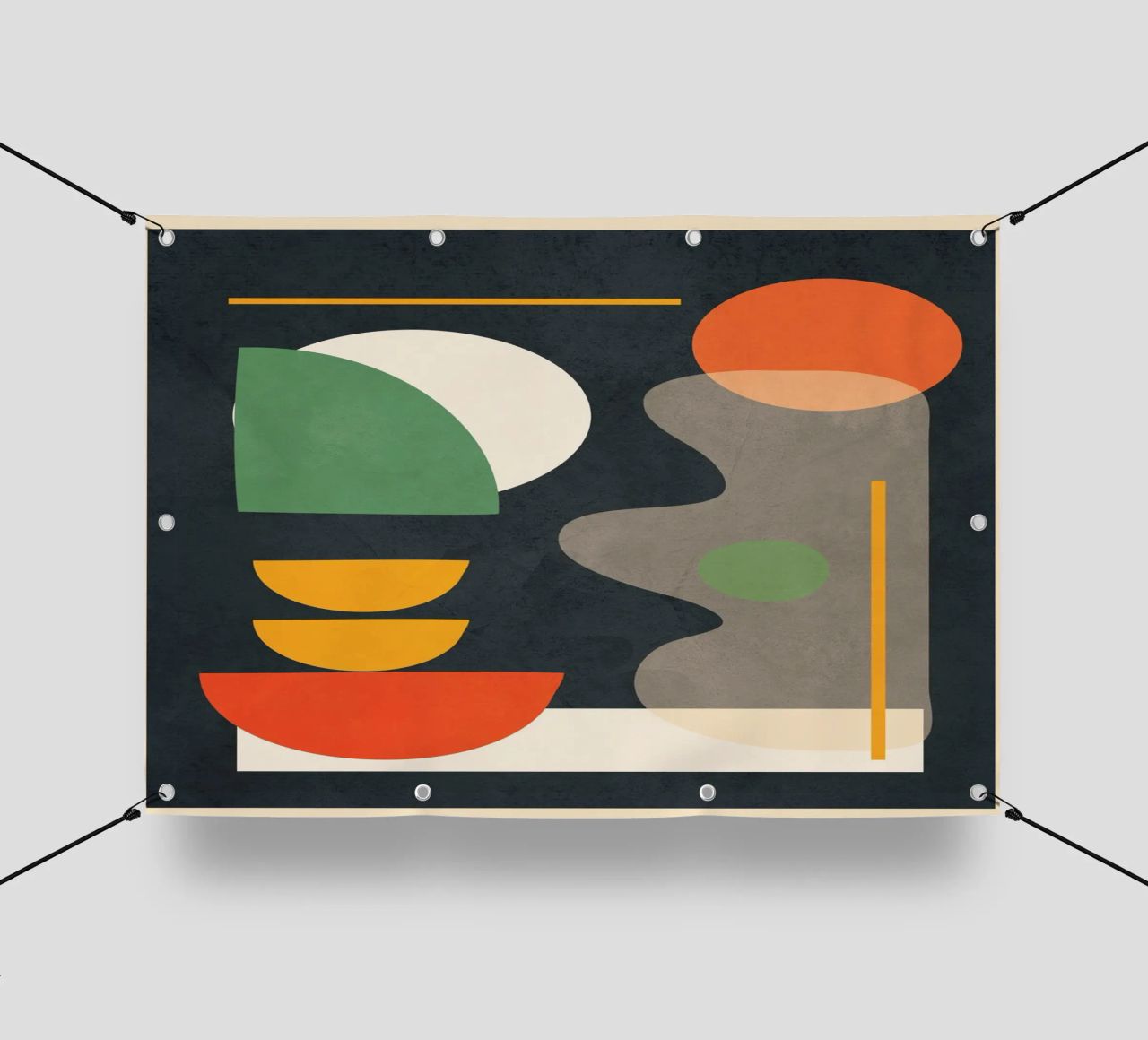 Abstract Shape Setting 02 telo in pvc da Flow Line